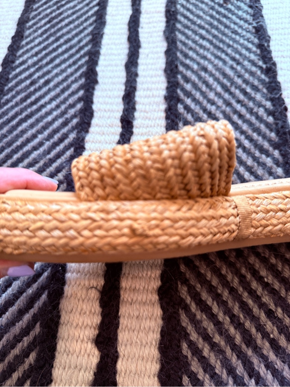 Vince Natural Tan Woven Slide Mules - Picture 4 of 7